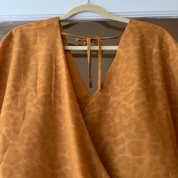 Anthropologie Current Air Leopard Print Wrap Top - Picture 8 of 9